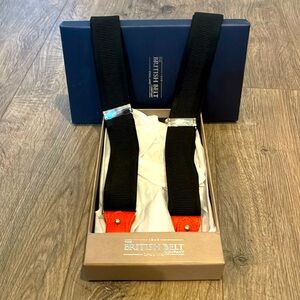 NIB The British Belt Company - Kingston Brace (Suspenders) - Black/Orange